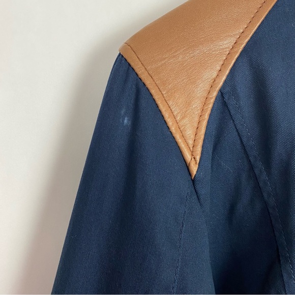 Lauren Ralph Lauren Leather Cotton Moto Jacket Size Medium - Picture 9 of 11